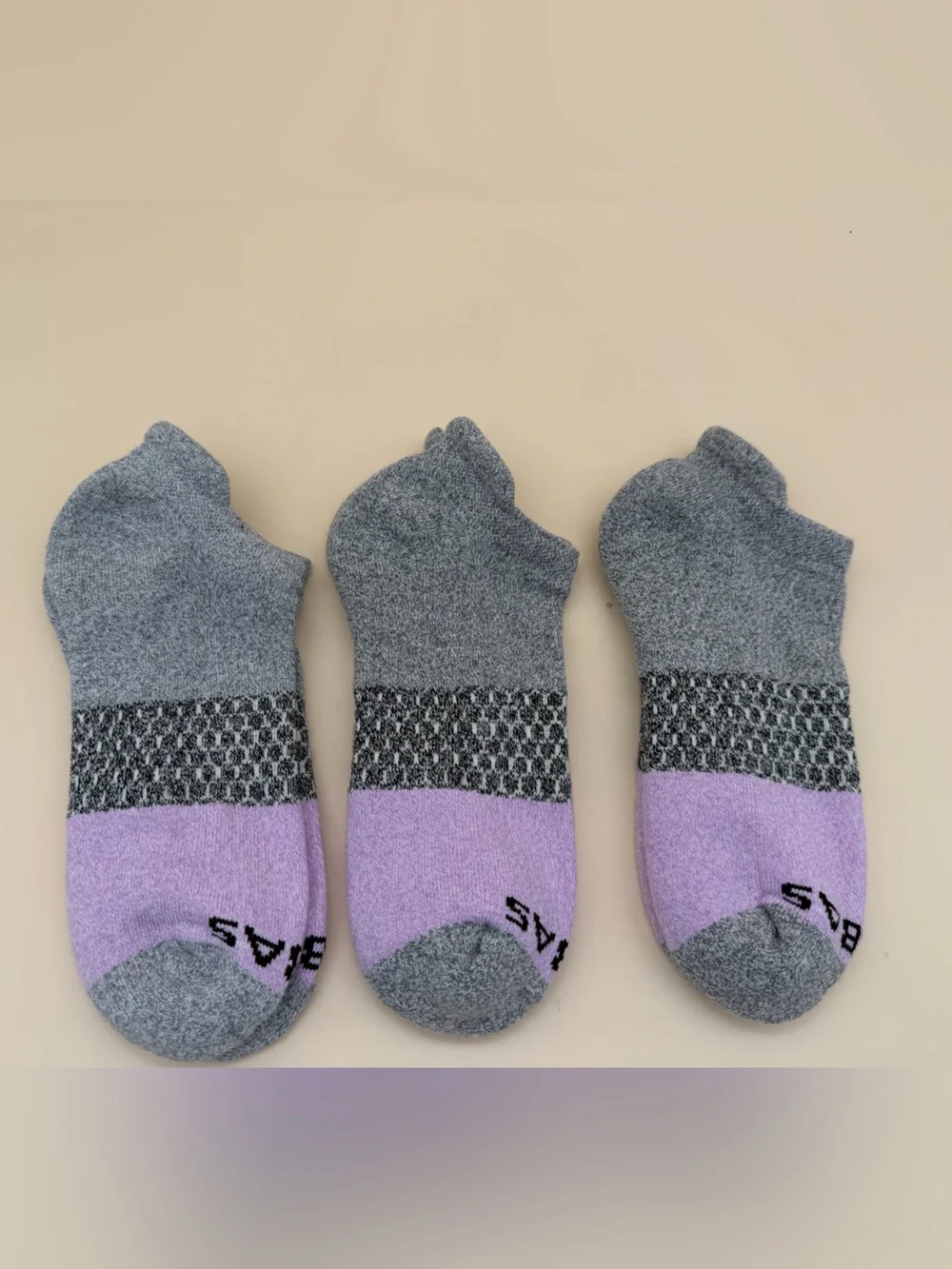 Bombas Women's Tri-Block Ankle Sock 3 pairs Size Medium New without tag